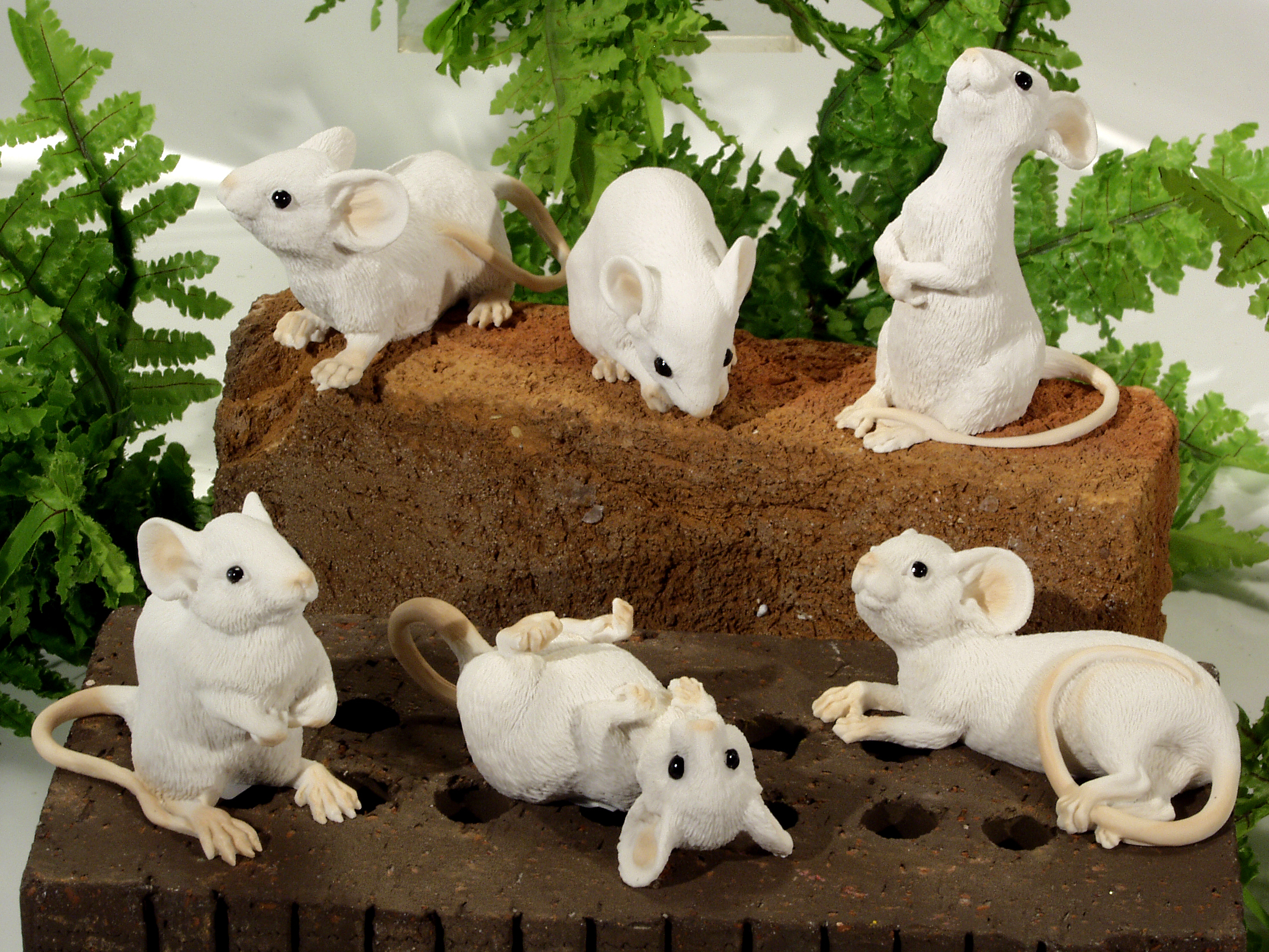 Maus Dekofigur - Figur Weiße Maus