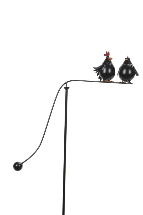 Windspiel Hühner - Gartenstecker Schwinger Hahn und Henne Beetstecker Hühnerfarm