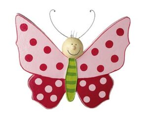 Mila Schmetterling Lovely Butterflies - Pappmaché Schmetterling - rot / rosa