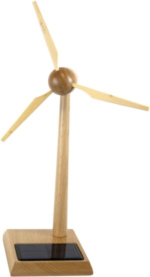 Mini Solar Windgenerator Holz FSC Bausatz Enercon Windmühle - Windturbine - Windkraftanlage - Windenergie