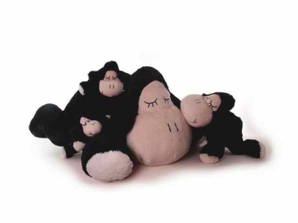 Kuscheltier Schaf Sleepy, schwarz - Plüschtier Schmusetier aus Super Soft Plüsch