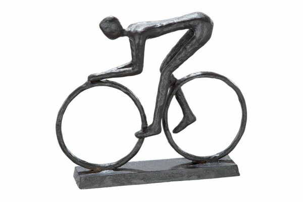 Fahrrad Skulptur Racer - Eisen Design Radfahrer Skulptur mit Zitatanhänger