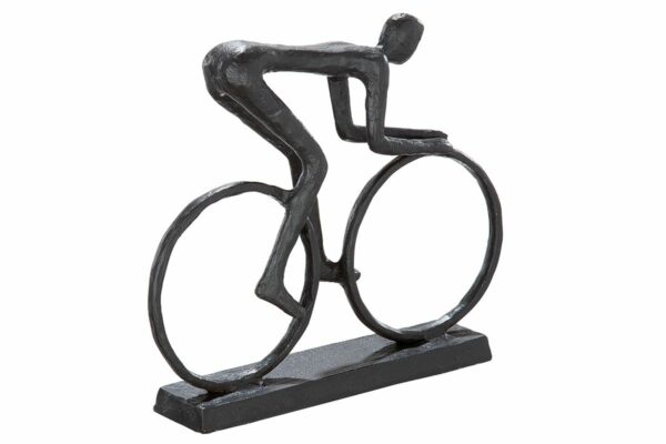 Fahrrad Skulptur Racer - Eisen Design Radfahrer Skulptur mit Zitatanhänger