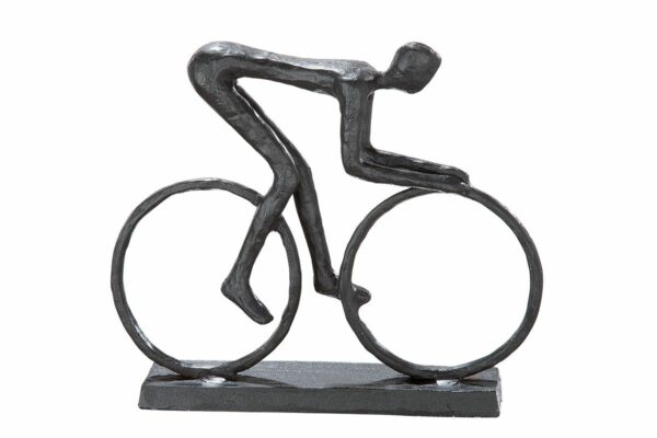 Fahrrad Skulptur Racer - Eisen Design Radfahrer Skulptur mit Zitatanhänger