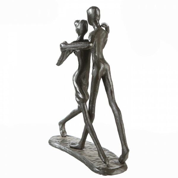 Dancing - Tanz Skulptur - Tanzpaar Dekoobjekt aus Eisen - Tango Liebespaar Tänzer