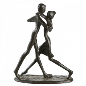 Dancing - Tanz Skulptur - Tanzpaar Dekoobjekt aus Eisen - Tango Liebespaar Tänzer