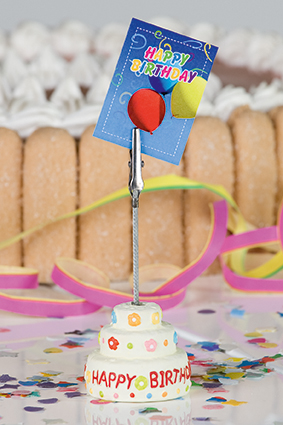 Fotoclip Geburtstagstorte - Tischkartenhalter Torte Happy Birthday