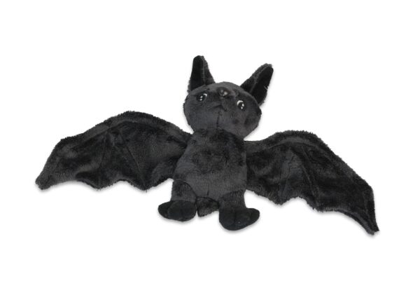 Stofftier Fledermaus schwarz 18 cm - Flughund Plüschtier mit gestickten Augen