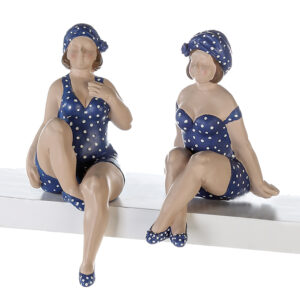 XL Kantenhocker dicke Dame Becky - Nostalgie Badefigur Molly 21-31 cm