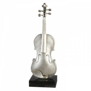 XXL Skulptur Violine auf Mamorsockel - Edle Musik Skulptur