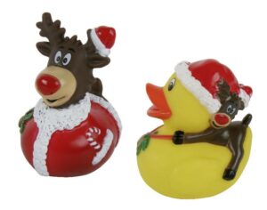 Badequietscheentchen Weihnachtsente mit Elch - Badeente