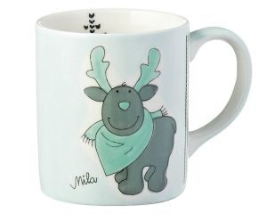 Mila Becher Elch Gustavson, ice - "Die Gustavsons" - 280 ml - Tasse - Henkelbecher - Keramik