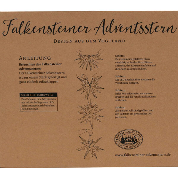 Kunststoff Stern - Falkensteiner Adventsstern wetterfest inkl. mit LED Beleuchtung