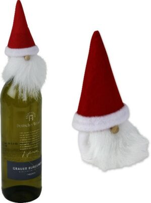 Flaschenkopf Weihnachtsmann - Flaschendeko Weihnachtsmann Geschenk