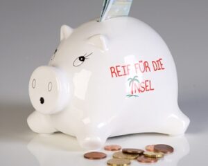 Urlaubssparschwein - Reif für die Insel - Sparschwein Holiday - Sparbüchse