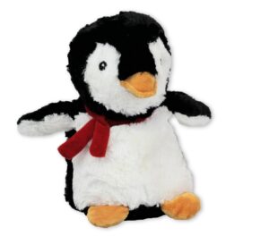 Wärmetier Pinguin, Kuscheltier als Wärmekissen und Kältekissen - Plüschtier Pinguin - Stofftier mit Körnerkissen zum Herausnehmen - Füllung Leinsamen mit Lavendel