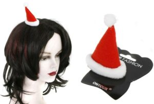 Haarclip Weihnachtsmütze, Polyester, Weihnachtsdeko