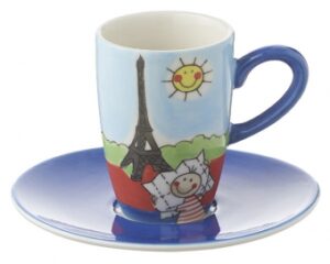 Mila Paris Espresso Tasse - Tasse mit Untertasse - Espresso-Set