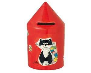 Mila Katze Happy Cat - Spardose Keramik