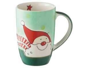 Mila Santa Designbecher 320 ml - Weihnachtsbecher Keramik - Weihnachtsmann