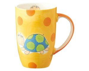 95356 Mila Herr Schulz Designbecher - 230 ml - Schildkröten Becher - Henkelbecher - Keramik - Mugs - Teebecher - Kaffeebecher