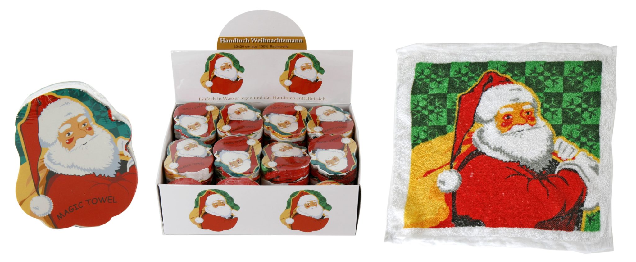 Magisches Handtuch Santa Zauberhandtuch Weihnachtsmann