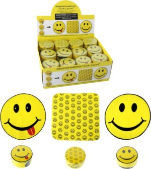 Magisches Handtuch Smile - Smiley Zauberhandtuch Gute Laune, Baumwolle 30 x 30 cm