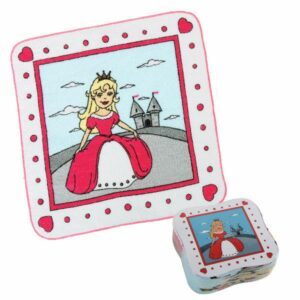 Magisches Handtuch - Zauberhandtuch Prinzessin mit Schloß, Baumwolle Gästehandtuch 30 x 30 cm