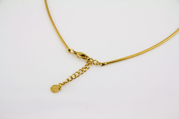Schlangenkette gold - elegante, steife Halskette – Bild 2