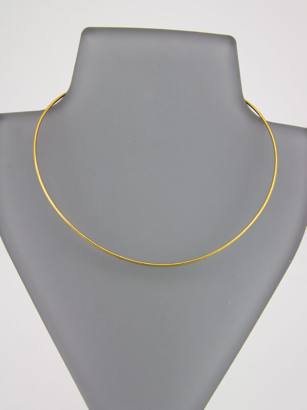 Schlangenkette gold - elegante, steife Halskette