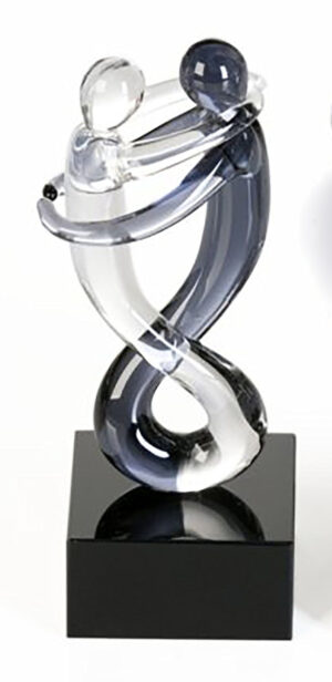 B -Glas Mini Skulptur Tanzpaar Rumba – Casablanca Tänzer Deko Figuren in edler Geschenkbox