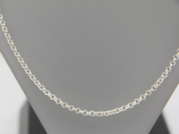 Basic Kette silber 75 cm - versilberte Kette mit Verlängerungskettchen detail
