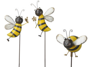 Beetstecker Biene am Stab – Hummel Gartenstecker