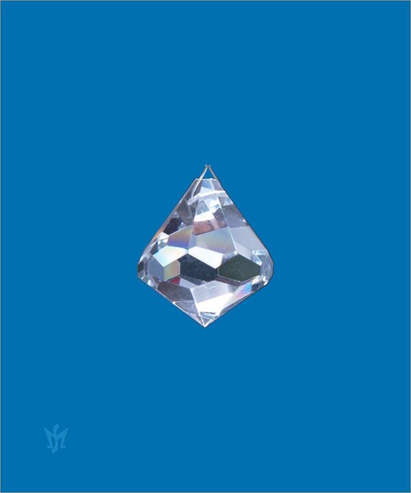 Bleikristall Prisma Kegelform 40 mm- Kristallkegel am Perlonfaden (80cm) 826