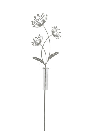 Blüten Regenmesser Blütenkörbe Niederschlagsmesser - Gartenstecker Doldenblütler Beetstecker Landhausstil