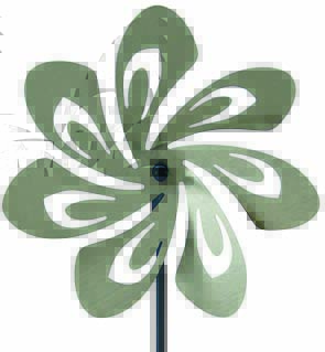 Edelstahl Windrad Blume 28 Transparent - Orbit Flower Windspiel Blüte - Made in Germany - Indoor - Outdoor - wartungsfrei