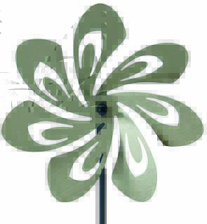 Edelstahl Windrad Blume 28 Transparent - Orbit Flower Windspiel Blüte - Made in Germany - Indoor - Outdoor - wartungsfrei