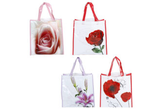 Blumen Mehrweg Einkaufstasche oder Geschenktasche – Shoppingtasche Blumenmotiv Geschenktüte 436738