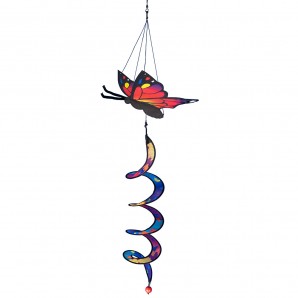 Windspiel Butterfly Twister - Schmetterling mit Spirale zum Aufhängen
