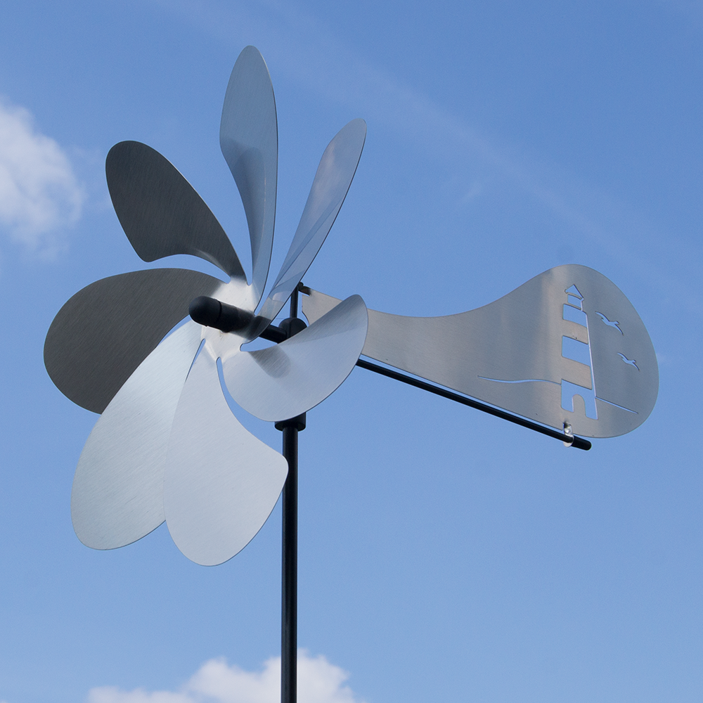 Ventura LEUCHTTURM Windspiel Orbit Windrad Edelstahl mit