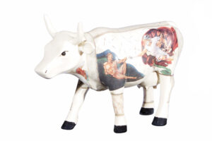 Cowparade Moochelangelo Die Erschaffung Adams, Michelangelo Cowparade Kunstwerk