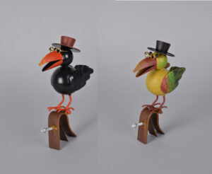 Dachrinnen Figur Rabe - Regenrinnenvogel Lothar - Dachschmuck aus Eisen