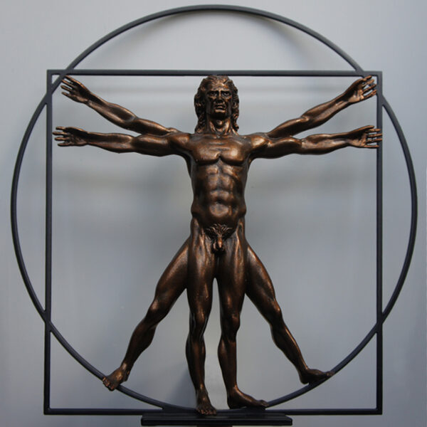 Der Vitruvianische Mensch Skulptur Da Vinci – Parastone – L z´homme de Vitruve - DAV03 DAV04
