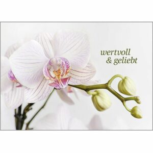 Doppelkärtchen wertvoll und geliebt - Wertschätzung Karte