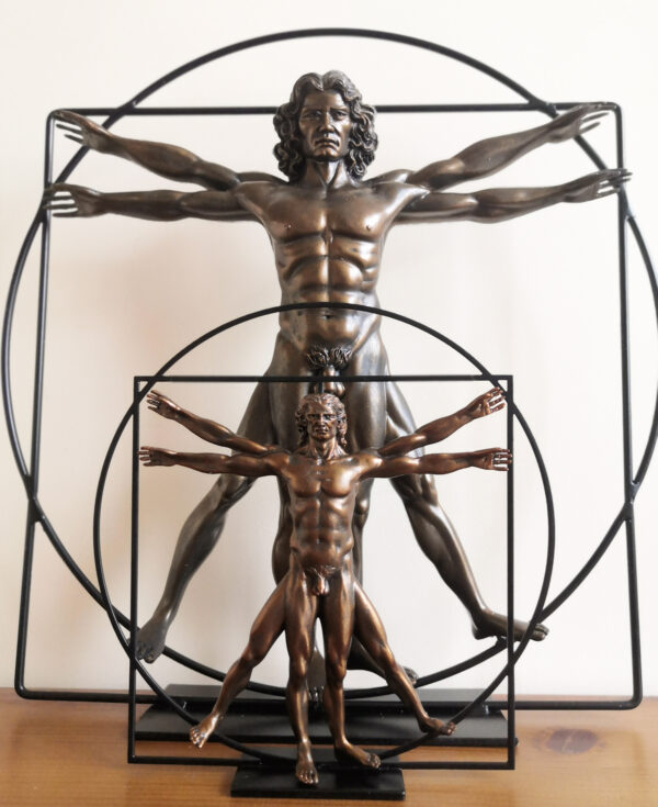 Farbvergleich Der Vitruvianische Mensch Skulptur Da Vinci - Parastone - L´homme de Vitruve
