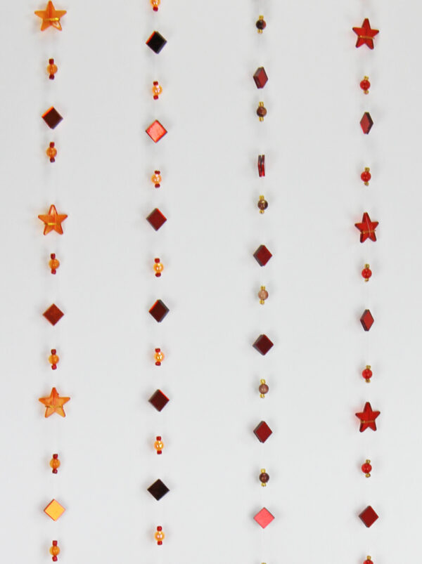 Stern Girlande Fensterkette rot orange - 1 m - Rauten Fensterdeko mit oder ohne Sterne