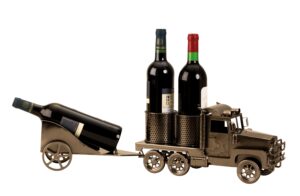 Flaschenhalter LKW Skulptur - Metall Truck Weinflaschenhalter für 3 Flaschen 5565