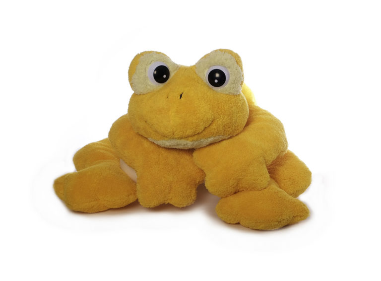 Freaky Frosch Plüschtier, gelb 30cm Kuschelfrosch