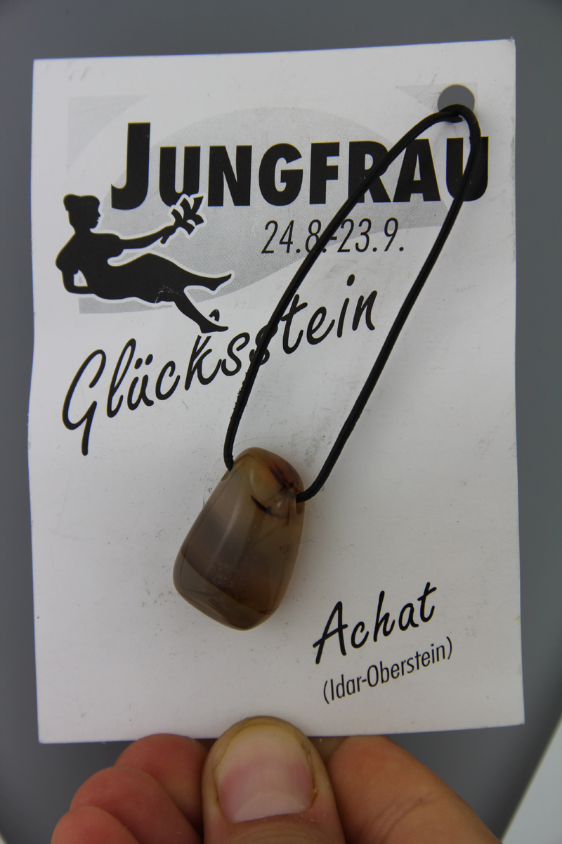 Edelstein Jungfrau Sternzeichen Kette - Achat - Traumflug Onlineshop