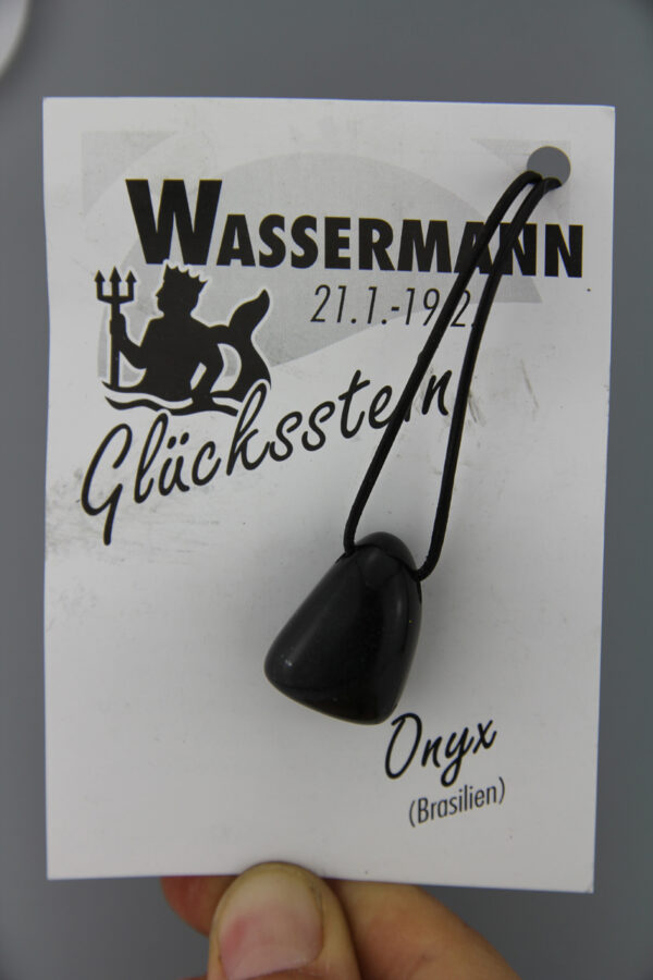 Edelstein Wassermann Sternzeichen Kette - Onyx Edelstein Sternzeichen 21.01.-19.02. – Bild 2